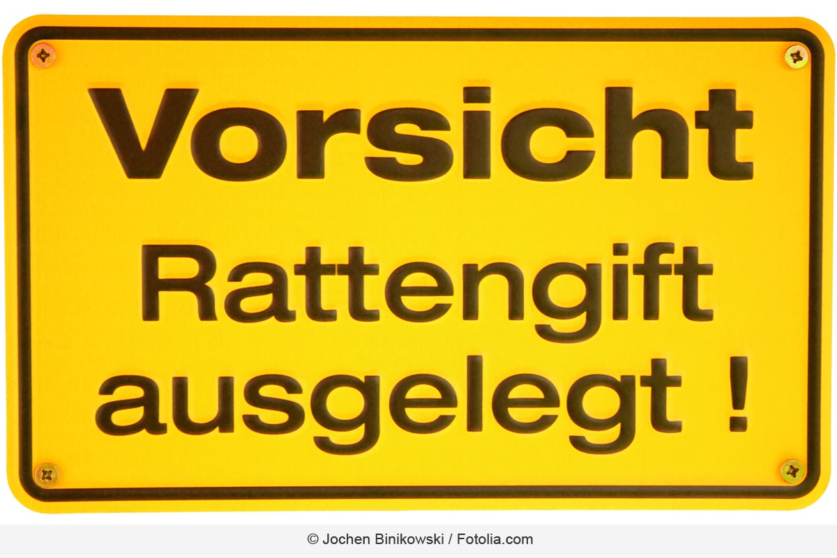 Warnschild "Rattengift ausgelegt"