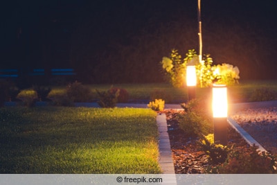 LED-Leuchten im Garten