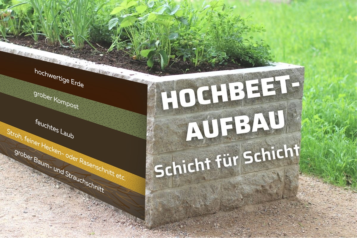 Hochbeet Aufbau Grafik für alle Schichten Gartenrat.de
